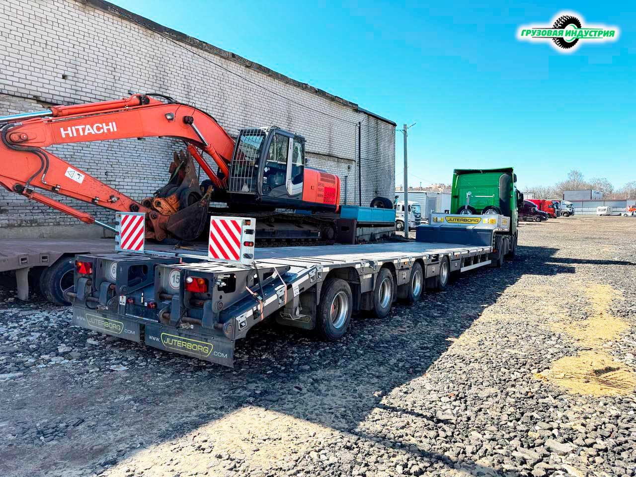 Отгрузка полуприцепа трала Juterborg JTB-50 с уголками в Республику Коми, г.Ухта Отгрузка полуприцепа трала Juterborg JTB-50 с уголками в Республику Коми, г.Ухта